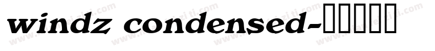 windz condensed字体转换